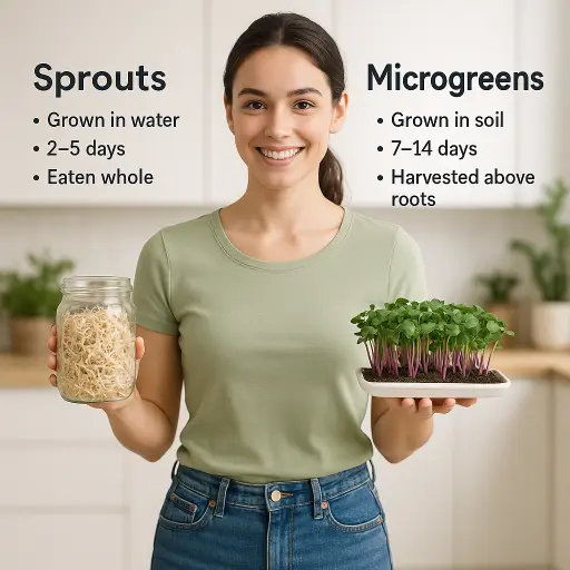 sprouts vs microgreens